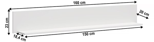 Polc 160 cm Otis (fehér)
