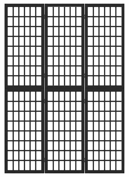 3 paneles fekete japán stílusú összecsukható paraván 120x170 cm