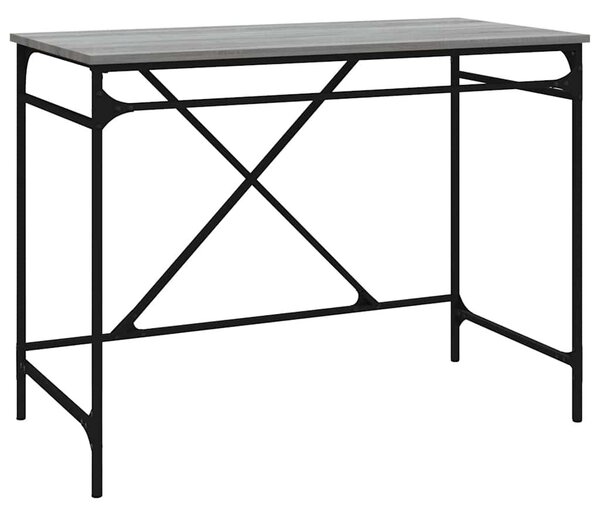 Szürke sonoma színű szerelt fa íróasztal 100x50x75 cm