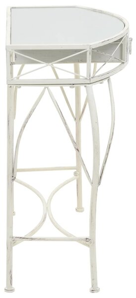 Francia stílusú fehér fém kisasztal 82 x 39 x 76 cm
