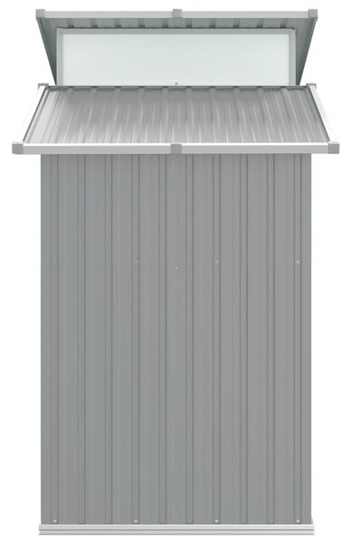 Szürke horganyzott acél kerti fészer 270 x 130 x 208,5 cm