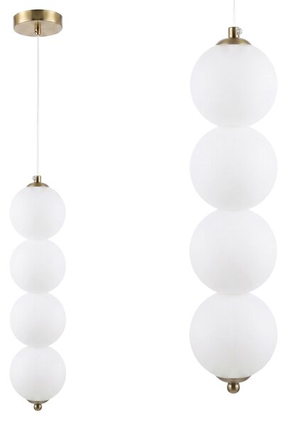 LED függesztett mennyezeti lámpa LHJ118-4CP szálcsiszolt arany