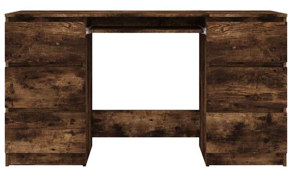 Füstös tölgy színű szerelt fa íróasztal 140 x 50 x 77 cm