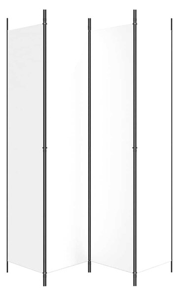 4 paneles fehér szövet térelválasztó 200x220 cm