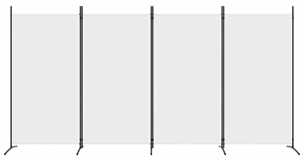 4 paneles fehér szövet térelválasztó 346x180 cm