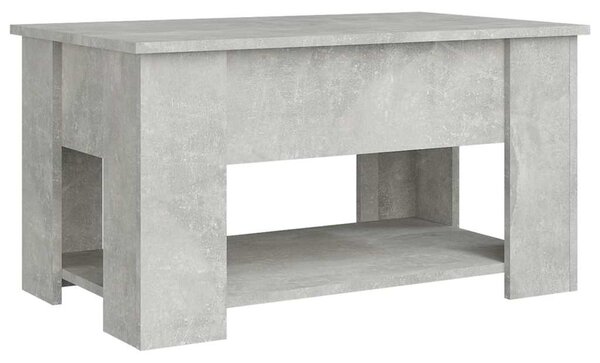 Betonszürke szerelt fa dohányzóasztal 79x49x41 cm