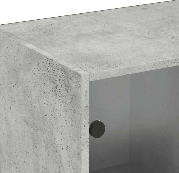 VidaXL Könyvespolc - 12 Rekeszes - Betonszürke - 204x37x75 cm