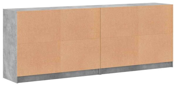 VidaXL Könyvespolc - 12 Rekeszes - Betonszürke - 204x37x75 cm