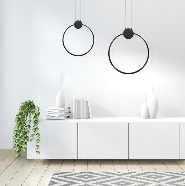Mennyezeti lámpa LED APP1392-CP BLACK 30cm