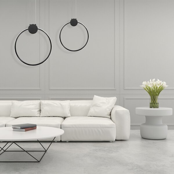 Mennyezeti lámpa LED APP1392-CP BLACK 30cm