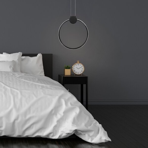 Mennyezeti lámpa LED APP1392-CP BLACK 30cm