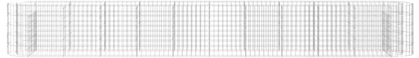 Horganyzott vas gabion magaságyás 400 x 50 x 50 cm