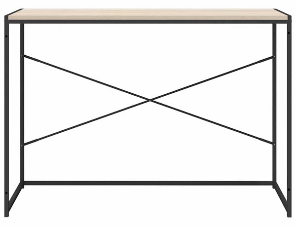Fekete-tölgyszínű szerelt fa számítógépasztal 110 x 60 x 70 cm
