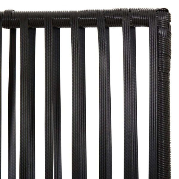 VidaXL Polyrattan Térelválasztó - Fekete - 6 Panel - 294x200cm