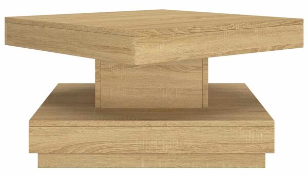 Világosbarna MDF dohányzóasztal 60 x 60 x 35 cm