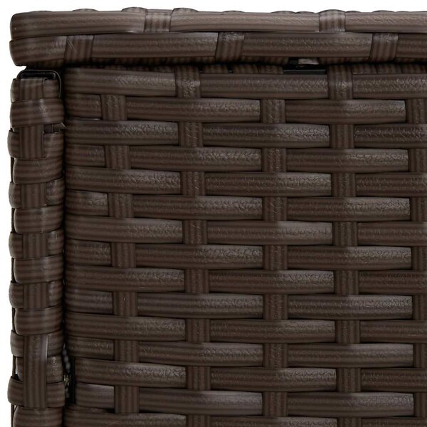 3 db barna polyrattan kisasztal