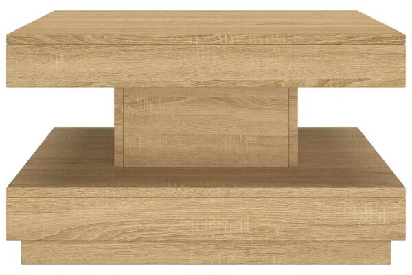 Világosbarna MDF dohányzóasztal 60 x 60 x 35 cm