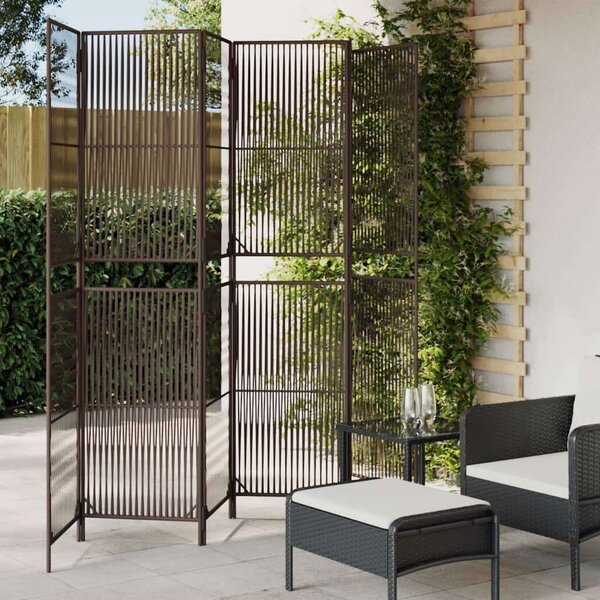 VidaXL Polyrattan Térelválasztó - Barna - 6 Panel - 294x200cm