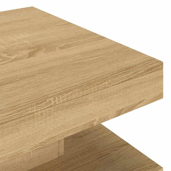 Világosbarna MDF dohányzóasztal 60 x 60 x 35 cm