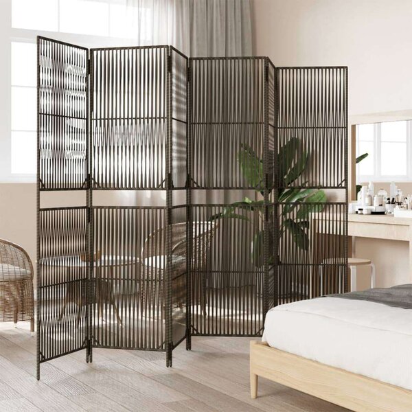 VidaXL Polyrattan Térelválasztó - Barna - 6 Panel - 294x200cm