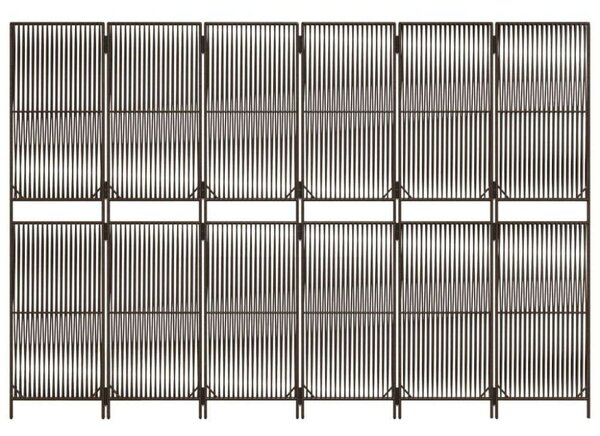 VidaXL Polyrattan Térelválasztó - Barna - 6 Panel - 294x200cm