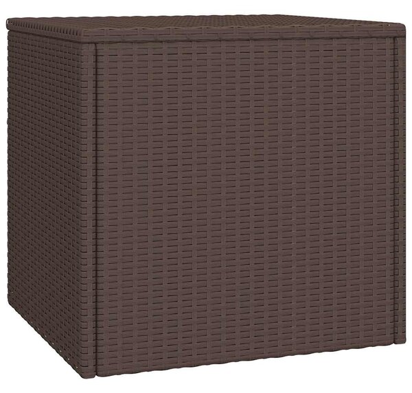 3 db barna polyrattan kisasztal