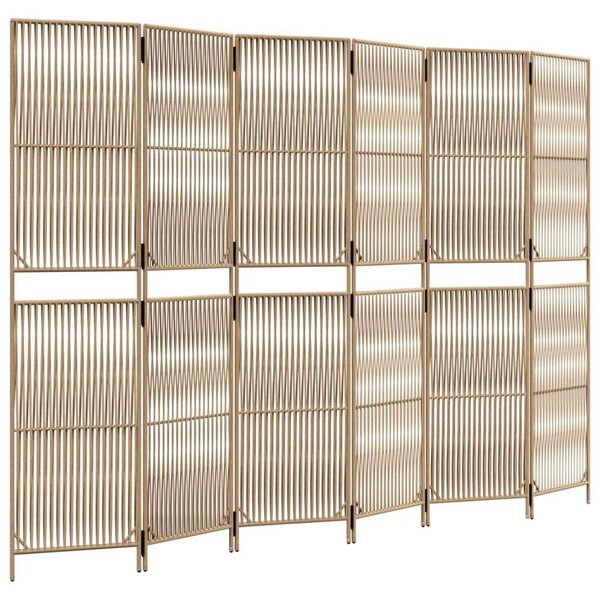 VidaXL Polyrattan Térelválasztó - Bézs - 6 Panel - 294x200cm