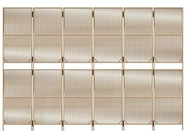 VidaXL Polyrattan Térelválasztó - Bézs - 6 Panel - 294x200cm