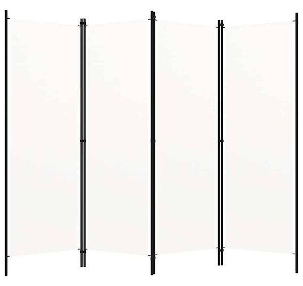 Fehér 4 paneles paraván 200 x 180 cm