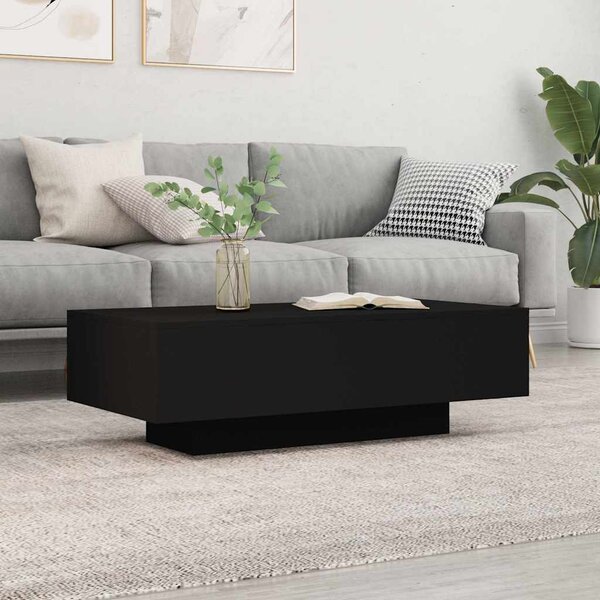 Fekete szerelt fa dohányzóasztal 100x49,5x31 cm