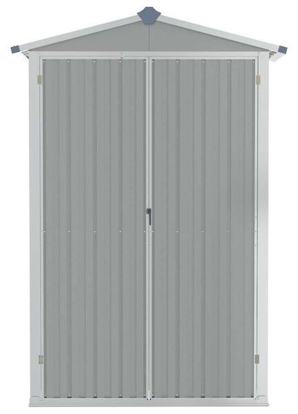 Szürke horganyzott acél kerti fészer 116x45x175 cm