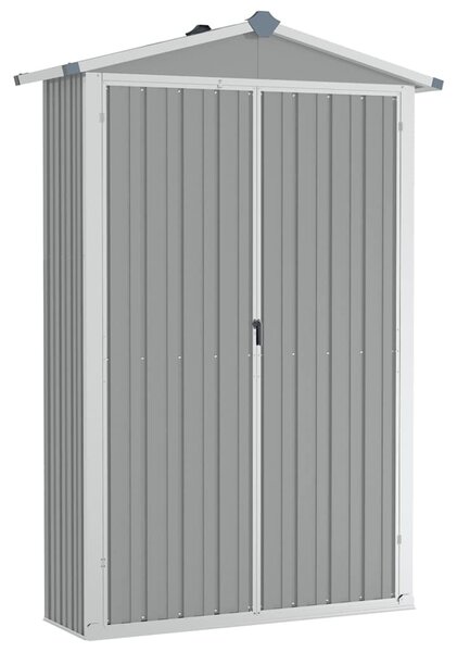 Szürke horganyzott acél kerti fészer 116x45x175 cm