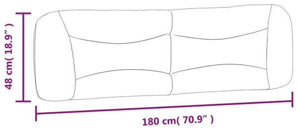 VidaXL krémszínű szövet fejtámla párna 180 cm