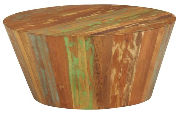 Tömör újrahasznosított fa dohányzóasztal Ø65 x 31 cm