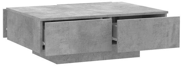 Betonszürke szerelt fa dohányzóasztal 90 x 60 x 31 cm