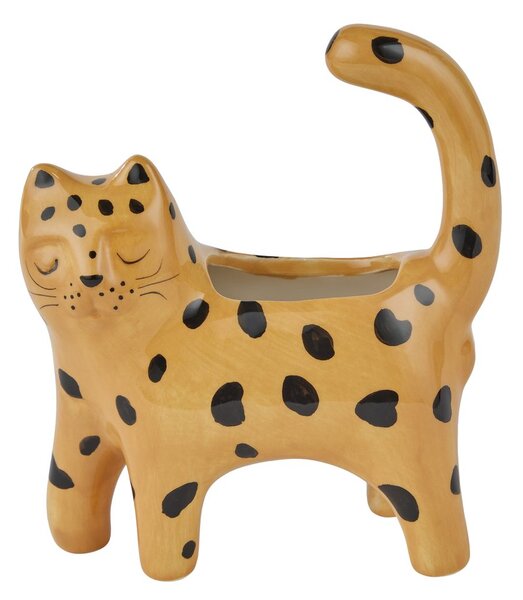 LITTLE LEO mini kerámia váza 16 cm leopárd