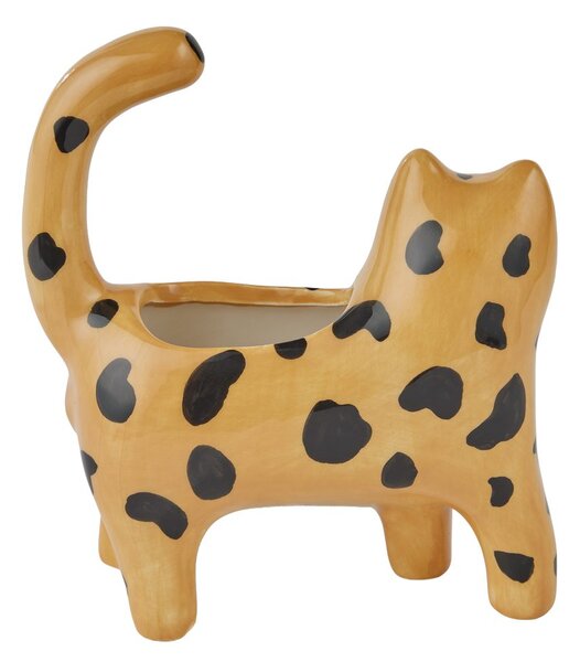 LITTLE LEO mini kerámia váza 16 cm leopárd