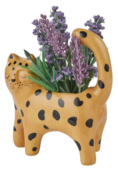 LITTLE LEO mini kerámia váza 16 cm leopárd