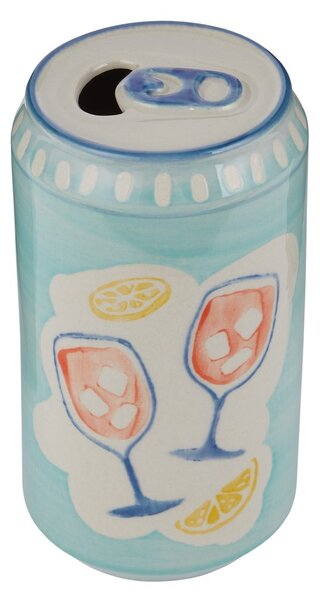 BEVERAGE kerámia váza 12 cm , kék