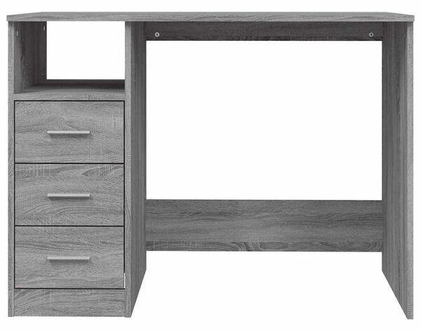 Szürke sonoma színű szerelt fa íróasztal 102x50x76 cm