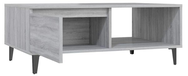 Szürke sonoma szerelt fa dohányzóasztal 90 x 60 x 35 cm