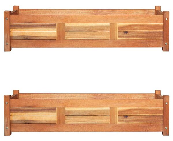 2 db akácfa kerti magaságyás 100 x 30 x 25 cm