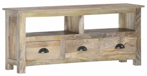 Tömör mangófa TV-szekrény 110 x 30 x 50 cm