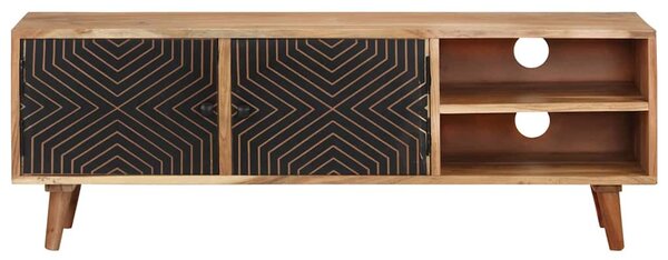 Tömör akácfa TV-szekrény 115 x 30 x 39 cm