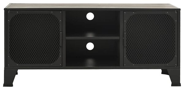 Szürke fém és MDF TV-szekrény 105 x 36 x 47 cm