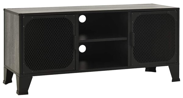 Szürke fém és MDF TV-szekrény 105 x 36 x 47 cm