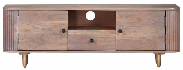 Tömör akácfa TV-szekrény 118 x 30 x 40 cm