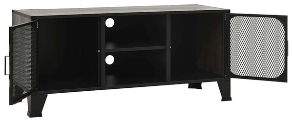 Szürke fém és MDF TV-szekrény 105 x 36 x 47 cm