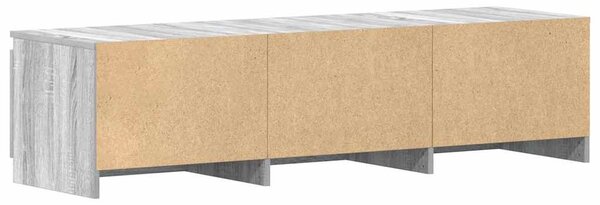 Szürke sonoma színű szerelt fa TV-szekrény 140 x 40 x 35,5 cm