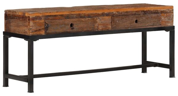 Tömör újrahasznosított fa TV-szekrény 110 x 30 x 46 cm